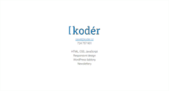 Desktop Screenshot of koder.cz